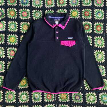 Vintage Y2K Black/ Pink Patagonia Synchilla Fleece