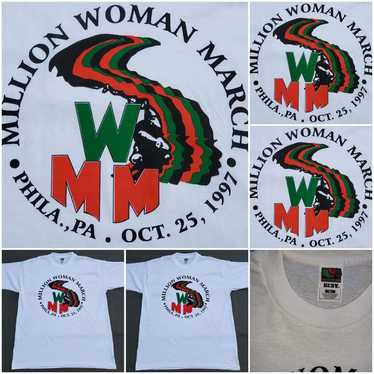 Vintage 90's Million Woman March Rap Tee Hip Hop T Shirt L
