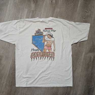 Vintage Mens XL Nevada Cat Houses Tshirt