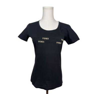 90s FENDI 刺繍ロゴTシャツ archive 00s ブラック vintage+bootleg+fendi+shirt+.
