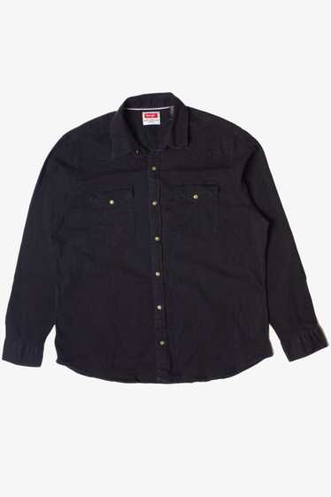 Black Wrangler Heavyweight Button Up Shirt