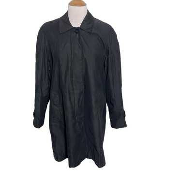 London Fog L Pet vintage black classic rain coat