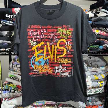 Vintage 1990 Elvis Presley Graffiti Shirt Size Lar