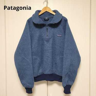 ◆80s Patagonia Fleece Pullover Navy Boa Jacket Nav