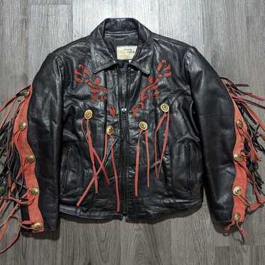 Vintage Leather Fringe Jacket