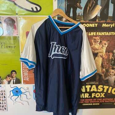 JNCO navy blue and white jersey