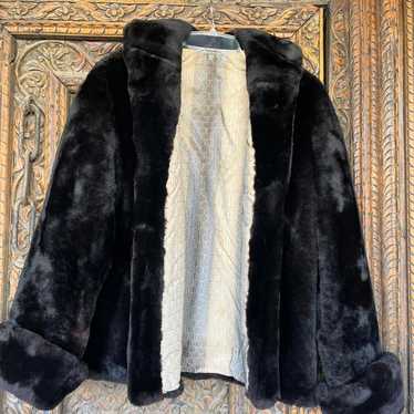 Faux Fur Black Coat