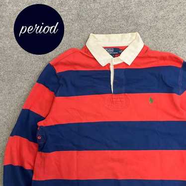 P716 Ralph Lauren Vintage Ringer Shirt Striped Pol