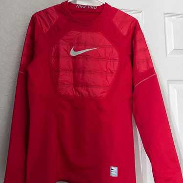 nike pro hyperwarm compression shirt padded