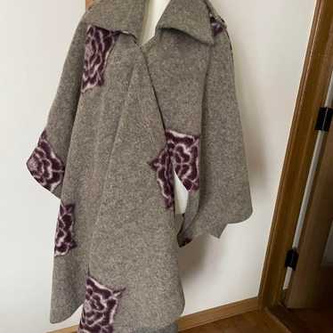 Vivienne Westwood 変形ウールコート メルトン 46 Pコート viviennewestwood 変形コート チェック オーブボタン 赤
