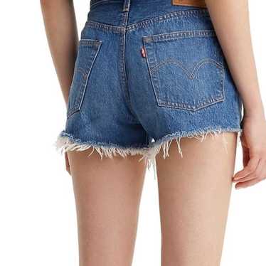 Levi Cut-Off Distressed Denim Shorts