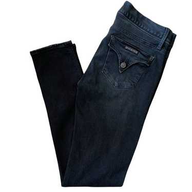 Hudson Collin Dark Indigo Mid-Rise Skinny Jeans Si