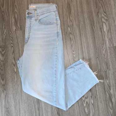 levi’s light denim high waisted taper jeans