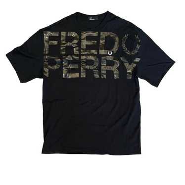 【】FRED PERRY Fred Perry T-shirt L size Black Black