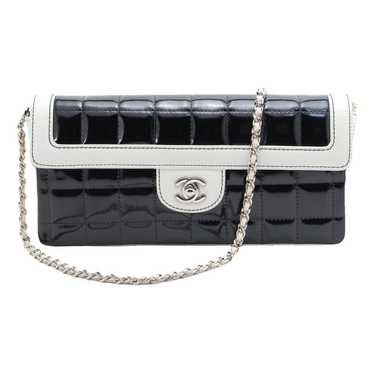 Chanel East West Chocolate Bar patent leather hand