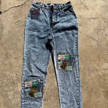 RARE Vintage Jeanjer Patchwork Embroidered Jeans