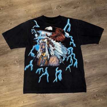 Vintage American thunder Native American eagle tee