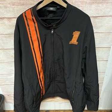 Harley-Davidson ナイロンジャケット　ブラック×オレンジ　M ハーレーダビッドソン Harley-Davidson ナイロンジャケット size