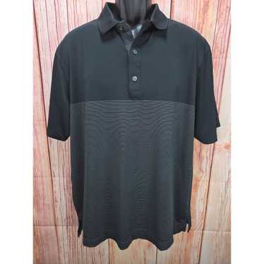 Footjoy FootJoy Men's Large Black Polo Shirt Strip