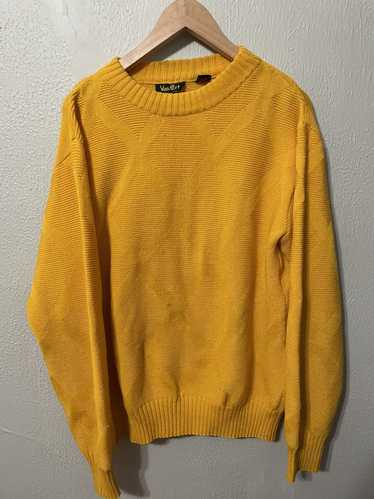 Cardigan × Coloured Cable Knit Sweater × Vintage V