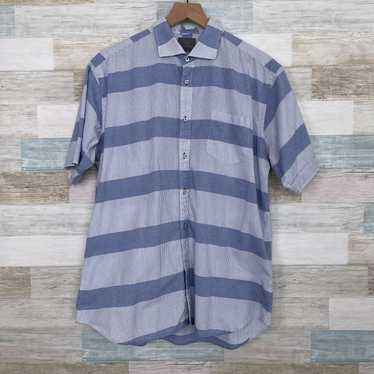 Thomas Dean Thomas Dean Plaid Short Shirt Blue Spr