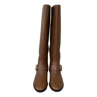 Tory Burch Leather wellington boots