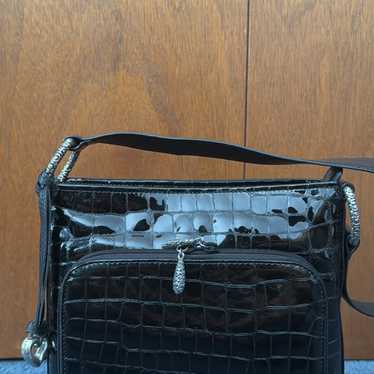 Brighton Black Patent Leather Crossbody