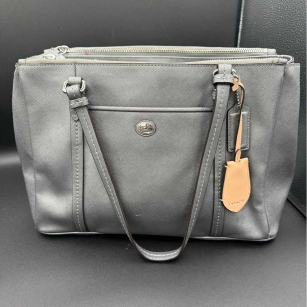 Coach Women's Peyton Gray Metallic Tote Bag - image 1