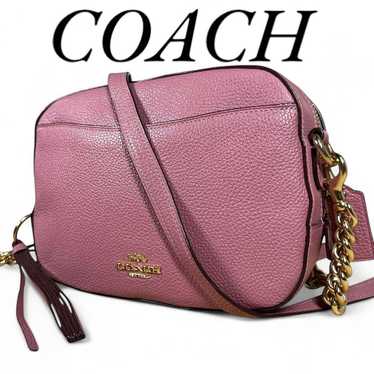 COACH Shoulder Bag Camera Bag Pink 29411 Chain