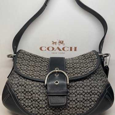 Coach 6808 Vintage Soho Black Leather and Signatur