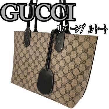 GUCCI GG Pattern Reversible Tote Bag Handbag