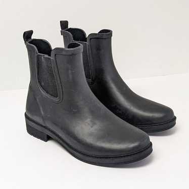 J.Crew Chelsea Rain Boots, Black, Women's 9 M