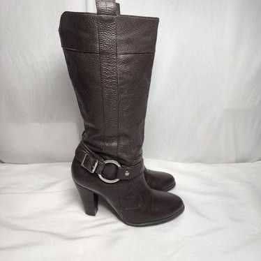 Gianni Bini Tall Knee High Brown Leather Women's B