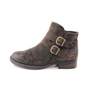 Born Adler Brown Leather Ankle Boots 7.5M