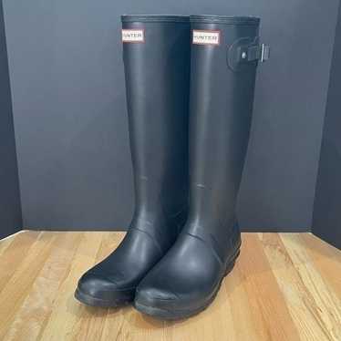 Hunter Tall Black Rubber Boots. Size 9.