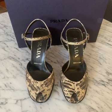 Authentic Prada slingback peeptoes heels shoes