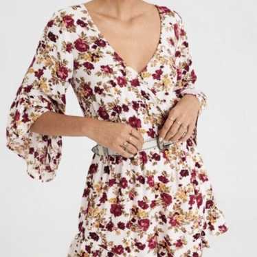 American Eagle White Floral Romper