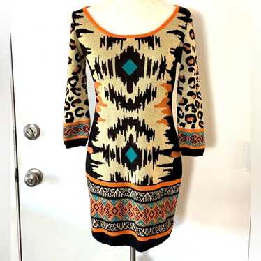 Flying Tomato Aztec Sweater Dress