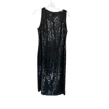 Lauren Ralph Lauren Black Silk Sequin Part Cocktai