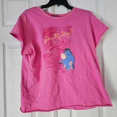 Y2k vtg pink disney eeyore bay tee