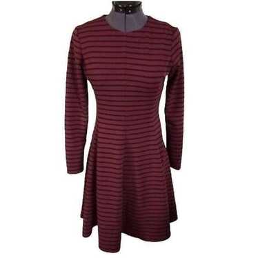 NWOT Hutch Maroon and Black Striped Dress