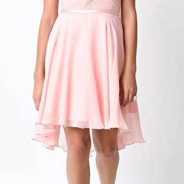 Peach bridesmaid dress - high low cut