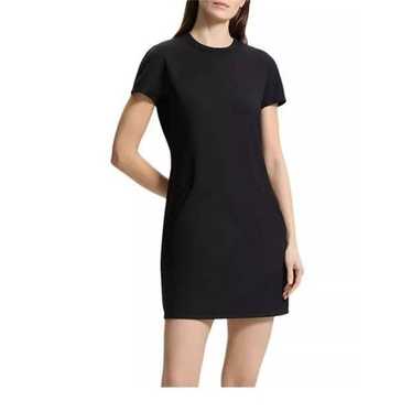 Theory Cotton Mini Black Dress S