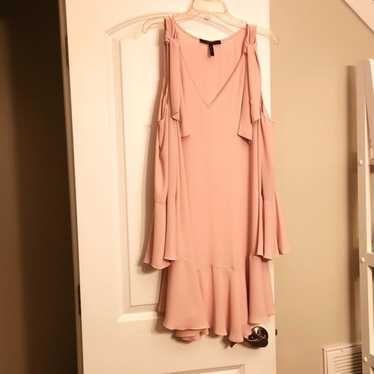 BCBGMaxAzria Blush Pink Dress w/ Cutout Shoulders 