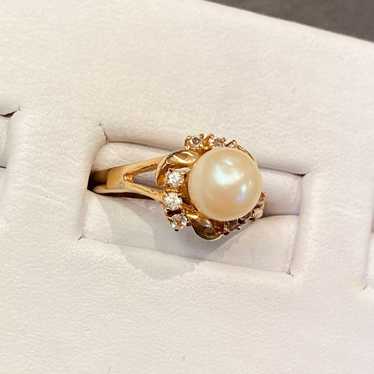 Vintage Costume Pearl Cocktail Ring