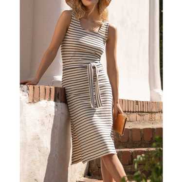 Rails 100% Cotton Taylin Striped Jersey Midi Dres… - image 1