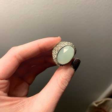 Teal and Silver Forever 21 ring