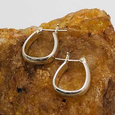 Vintage Sterling Silver ‘U’ Hoop Earrings