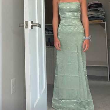 Mint green prom dress