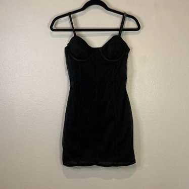 Revolve Hours sheer black mini dress small